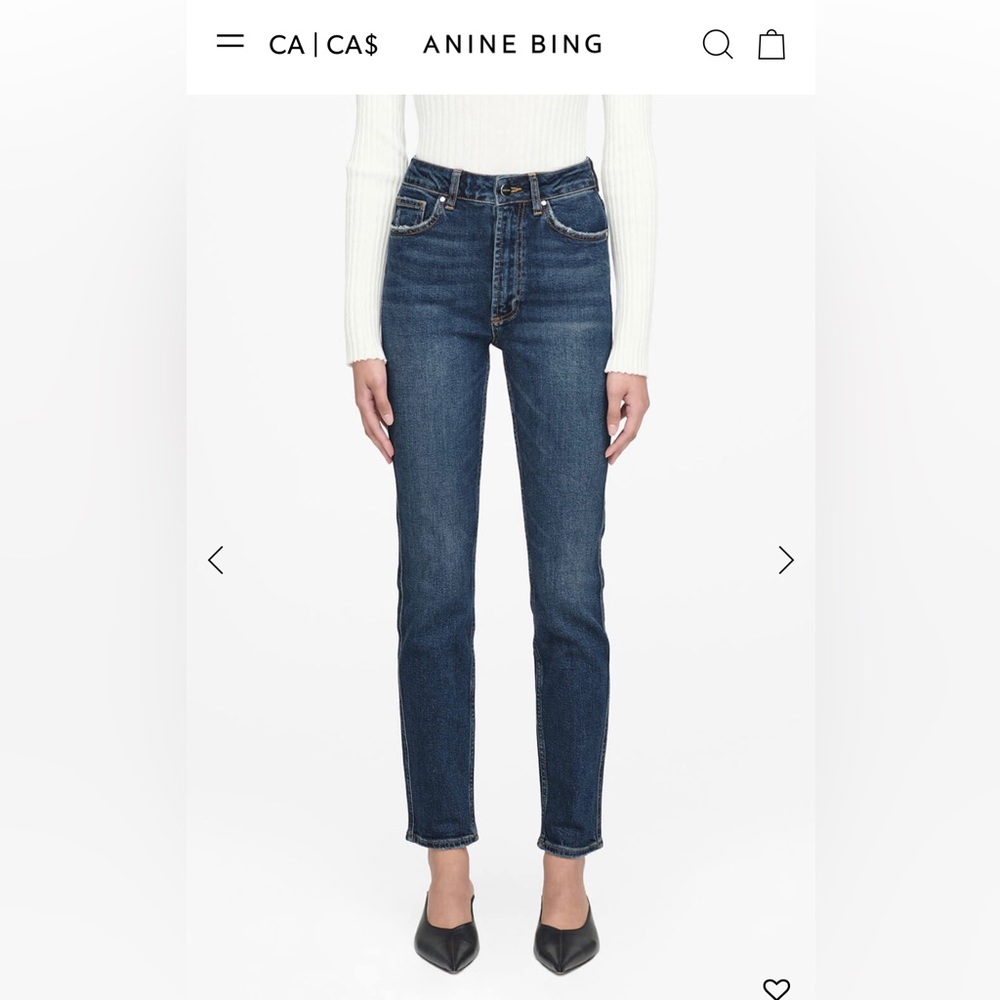 Perfect jeans from Anine Bing. Beautiful colour and quality. Worn once.Like new
